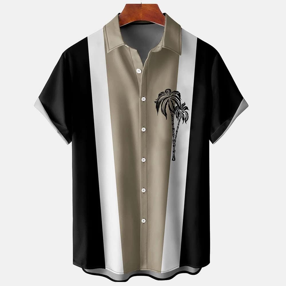 Men's Tropical Print Short Sleeve Shirt