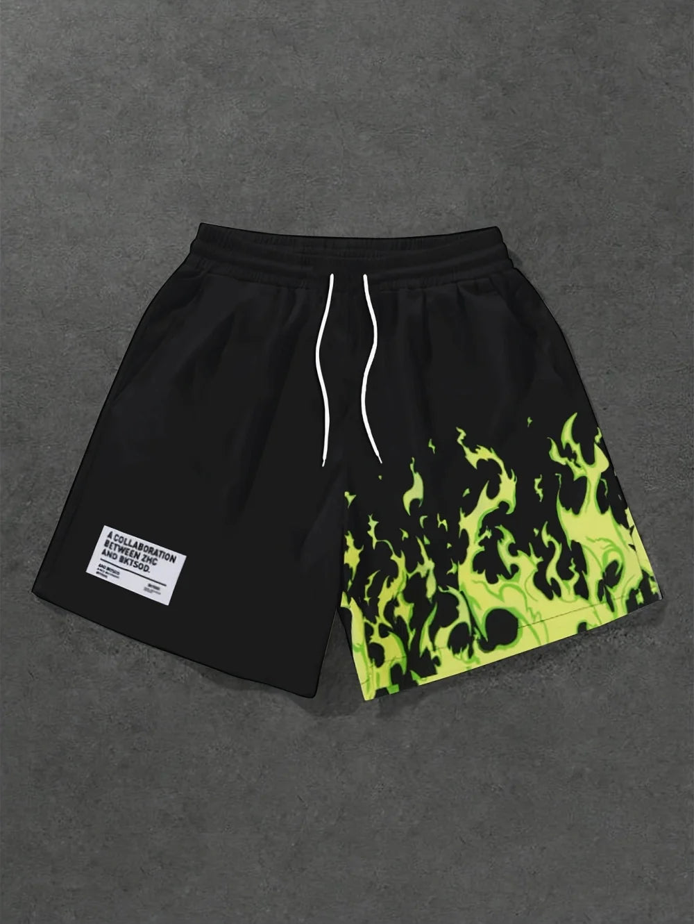Men's Frame Print Board Shorts - Trendy Summer Streetwear Shorts