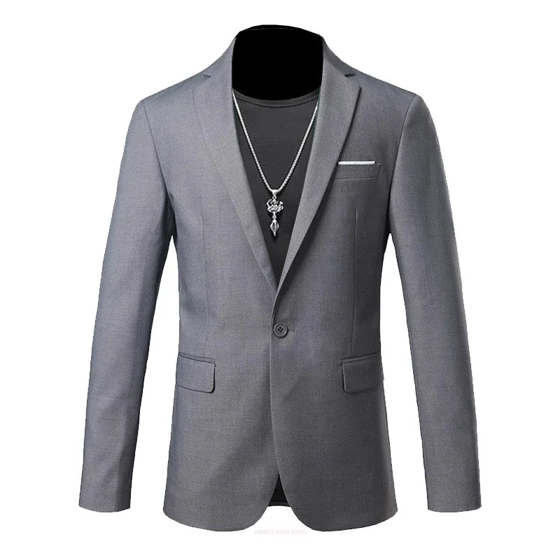 Men's Classic Single Button Blazer - Elegance Redefined