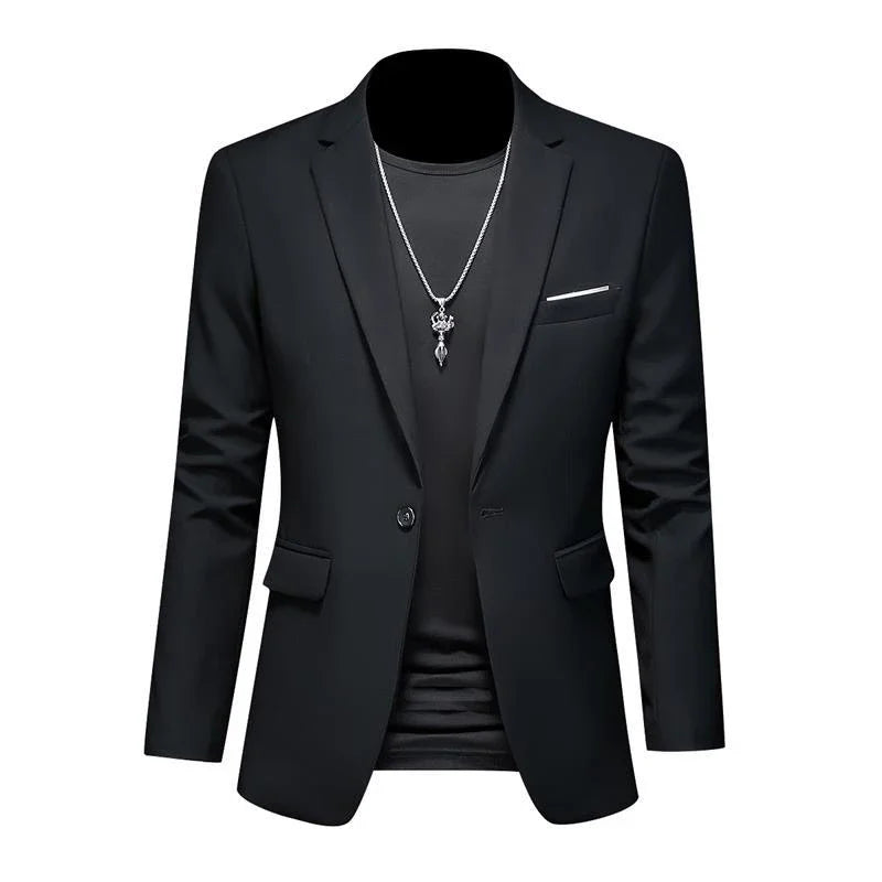 Men's Classic Single Button Blazer - Elegance Redefined