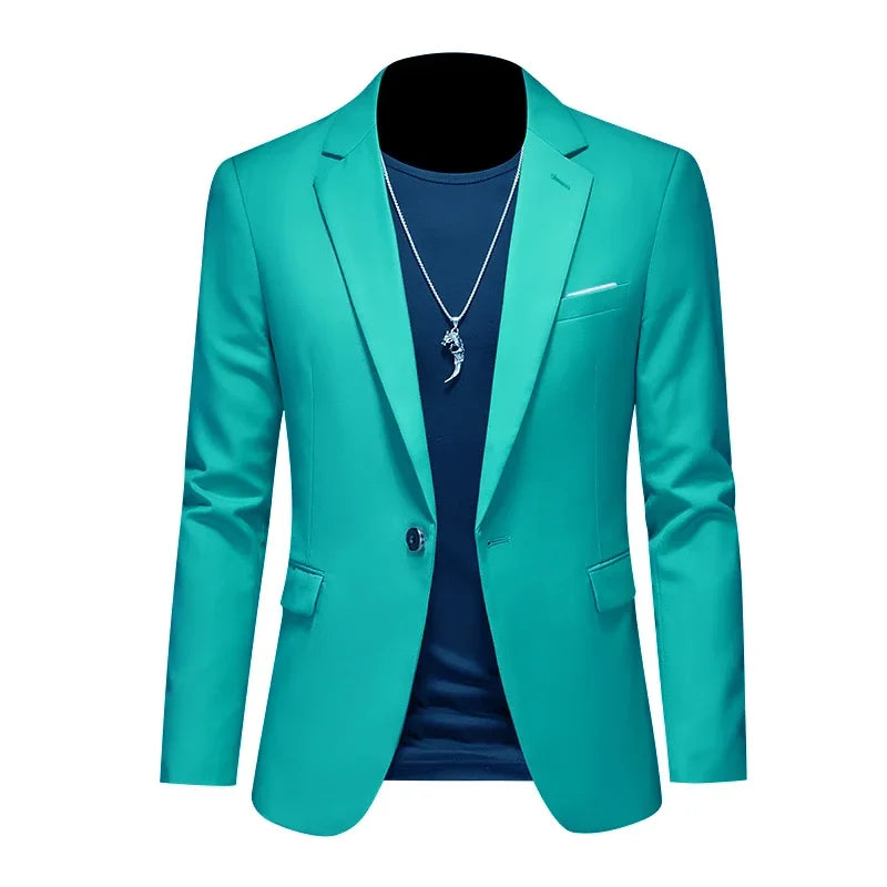 Men's Classic Single Button Blazer - Elegance Redefined