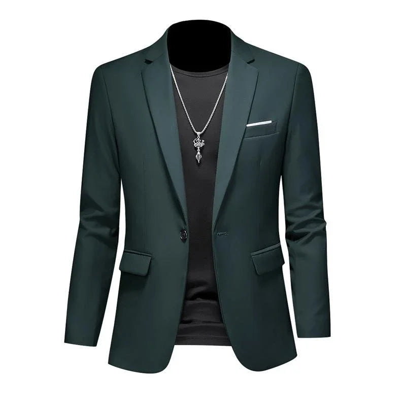 Men's Classic Single Button Blazer - Elegance Redefined