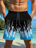 Men's Frame Print Board Shorts - Trendy Summer Streetwear Shorts