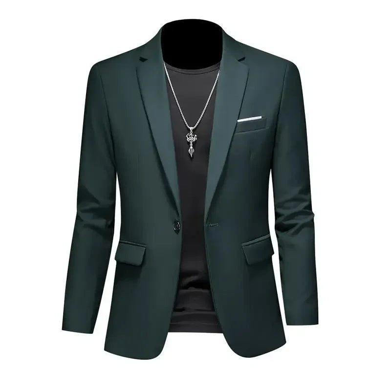 Men's Classic Single Button Blazer - Elegance Redefined