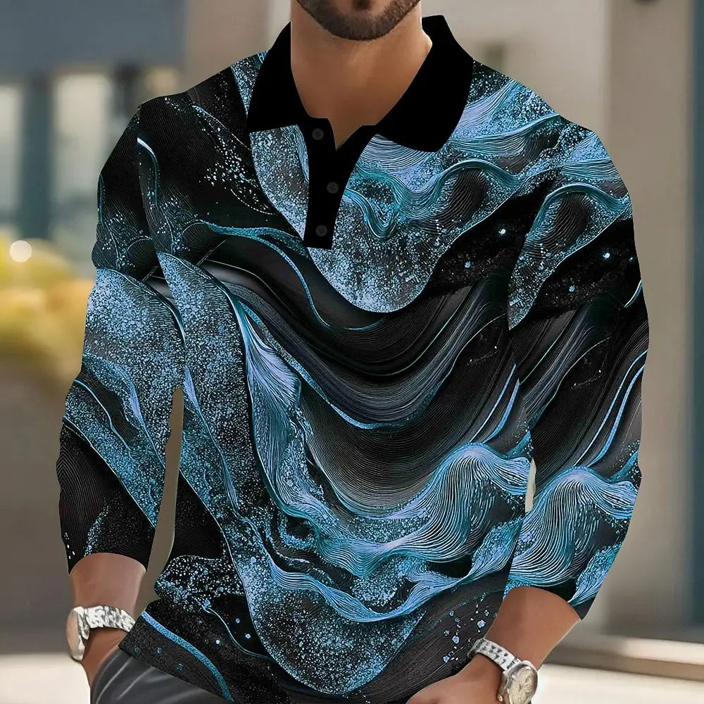 Men's Luxury Metallic Print Shirt - Bold &amp; Sophisticated