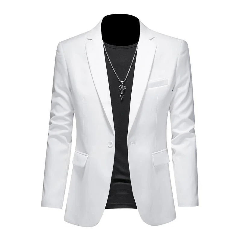 Men's Classic Single Button Blazer - Elegance Redefined