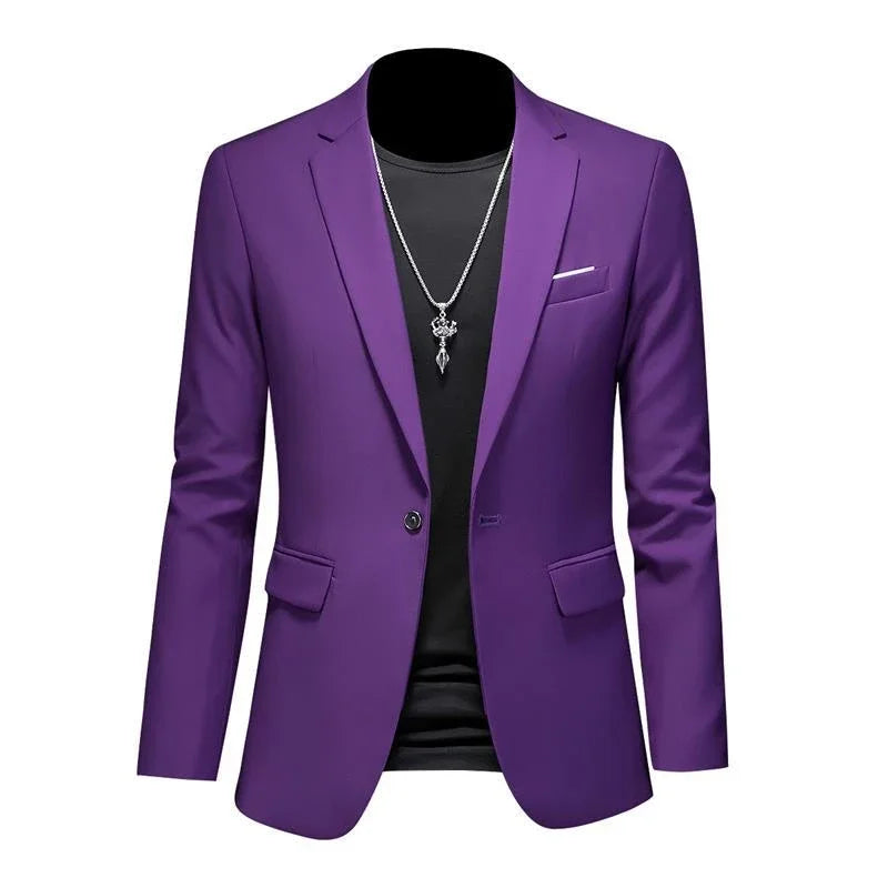 Men's Classic Single Button Blazer - Elegance Redefined