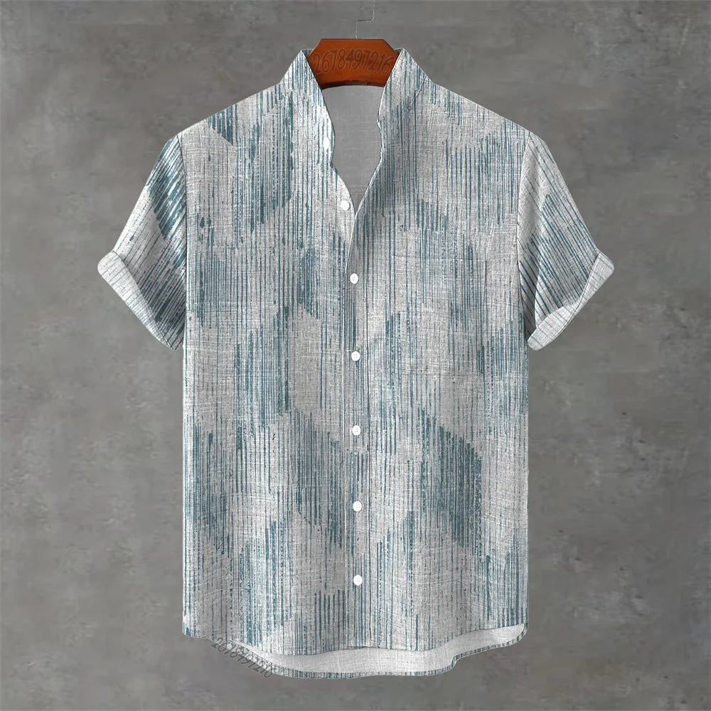 Men's Hawaiian Floral Print Short Sleeve Shirt - Casual Summer Top
