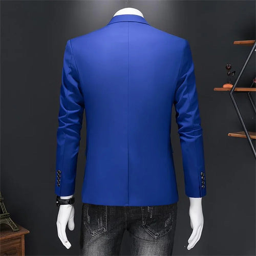 Men's Classic Single Button Blazer - Elegance Redefined