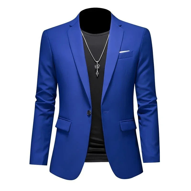 Men's Classic Single Button Blazer - Elegance Redefined