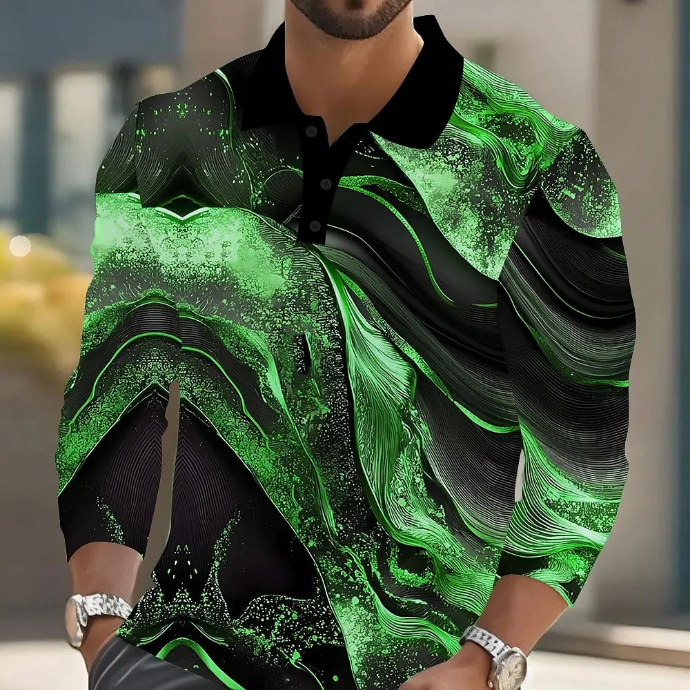 Men's Luxury Metallic Print Shirt - Bold &amp; Sophisticated