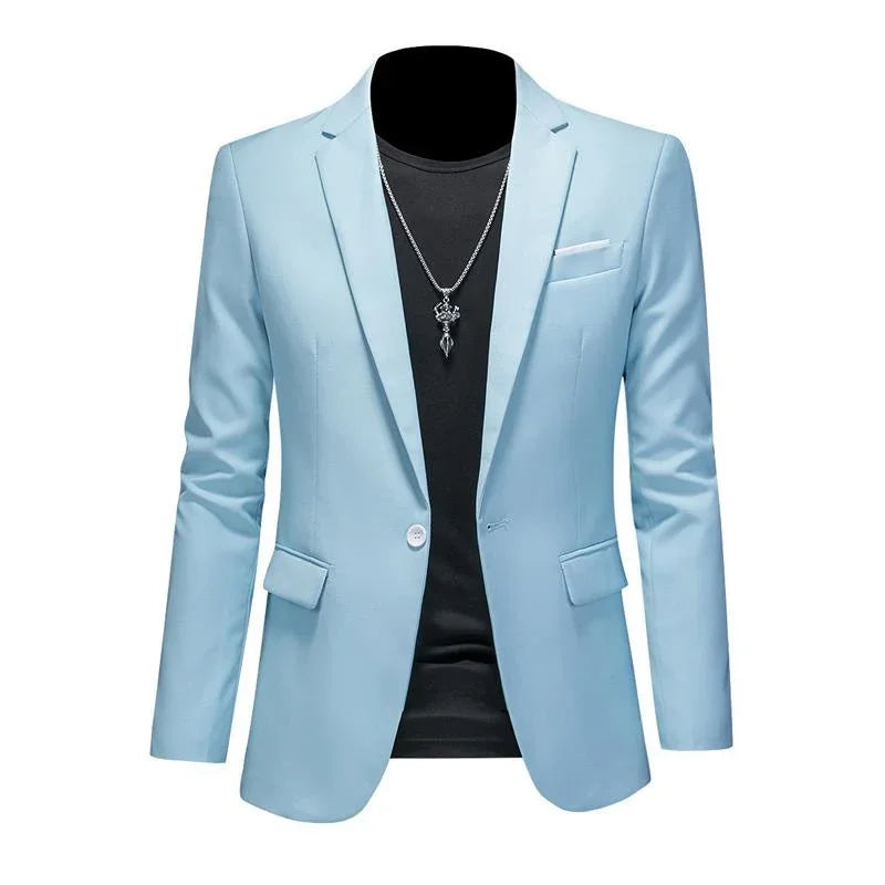 Men's Classic Single Button Blazer - Elegance Redefined