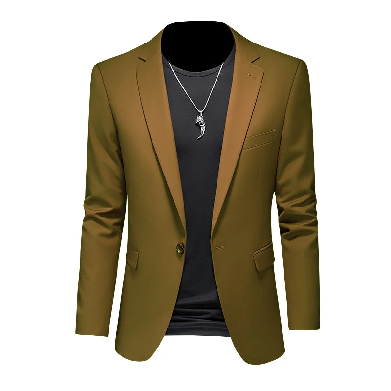 Men's Classic Single Button Blazer - Elegance Redefined