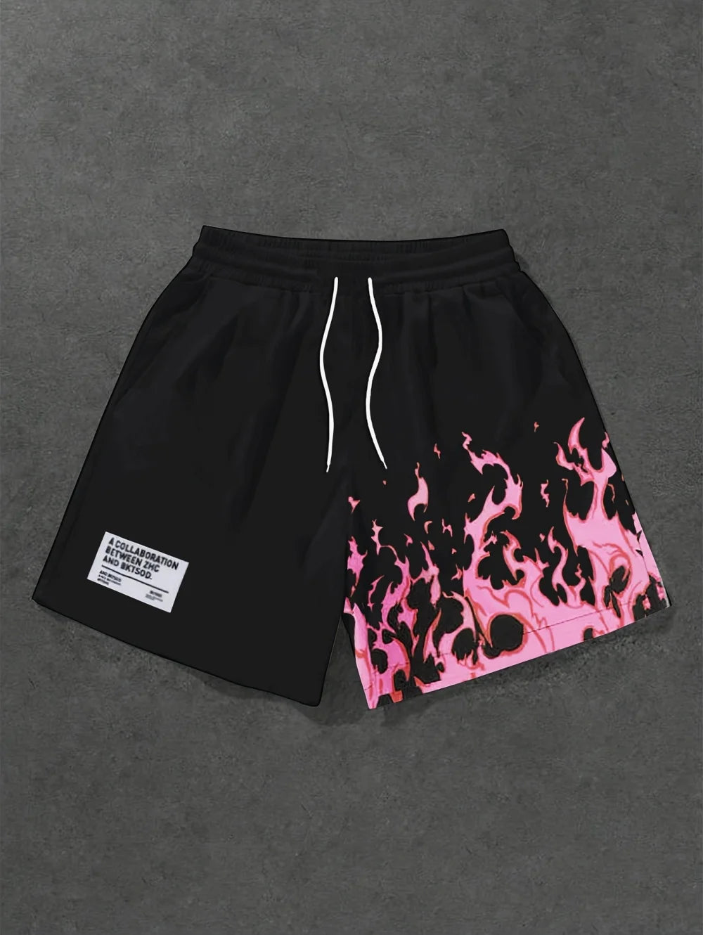 Men's Frame Print Board Shorts - Trendy Summer Streetwear Shorts