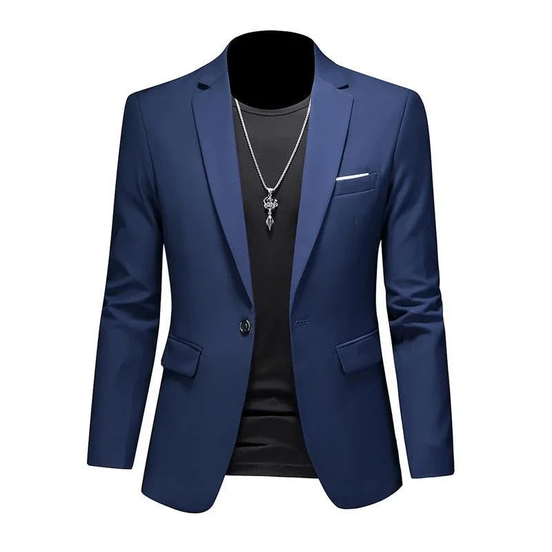 Men's Classic Single Button Blazer - Elegance Redefined