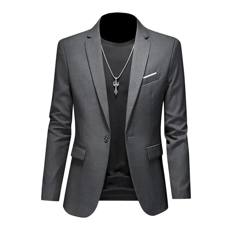 Men's Classic Single Button Blazer - Elegance Redefined