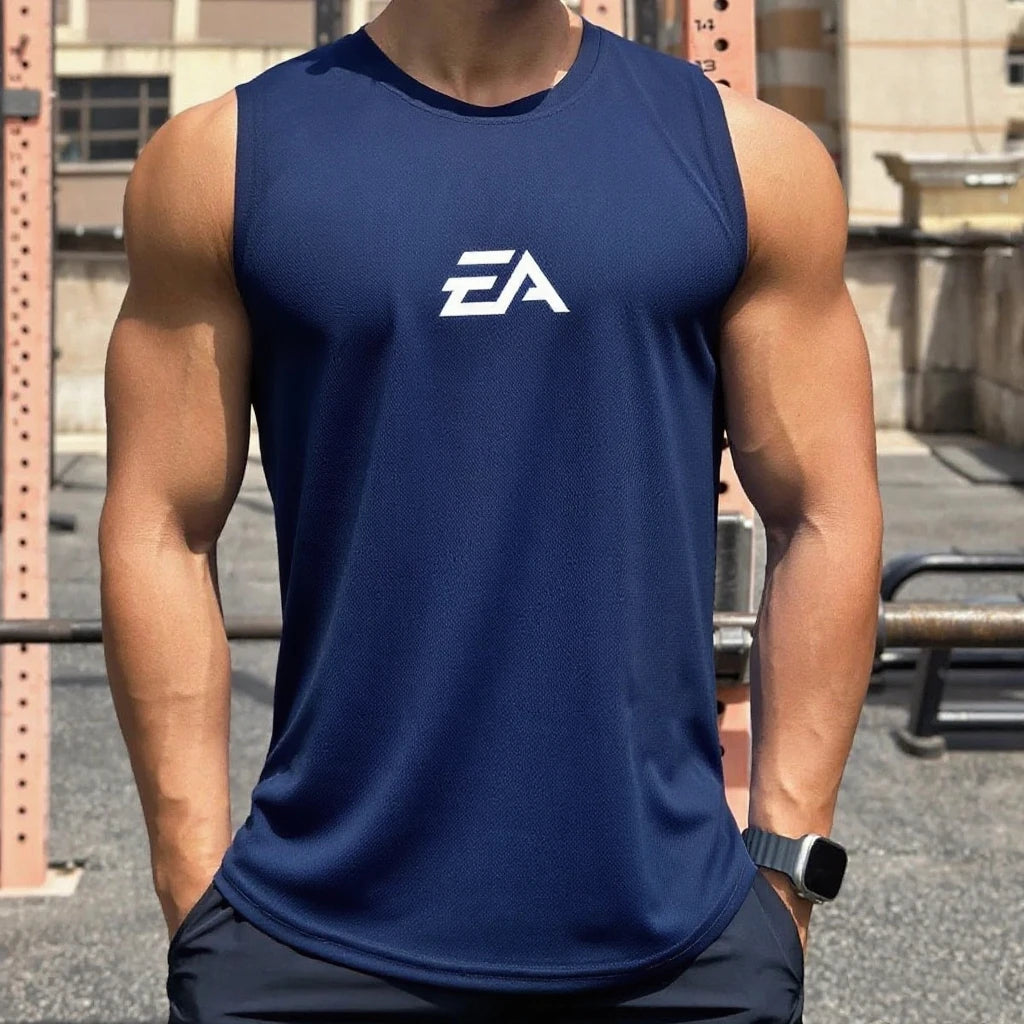 Men's EA Sports Gym Vest - Sleeveless Training Tank Top