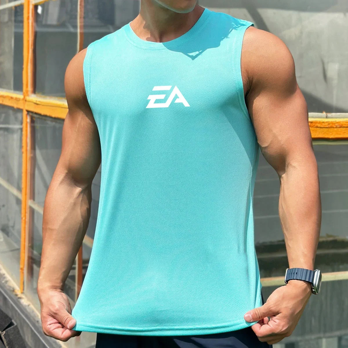 Men's EA Sports Gym Vest - Sleeveless Training Tank Top