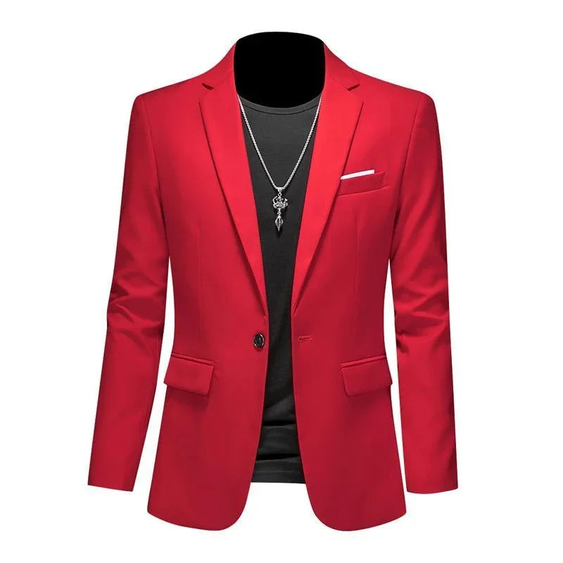 Men's Classic Single Button Blazer - Elegance Redefined
